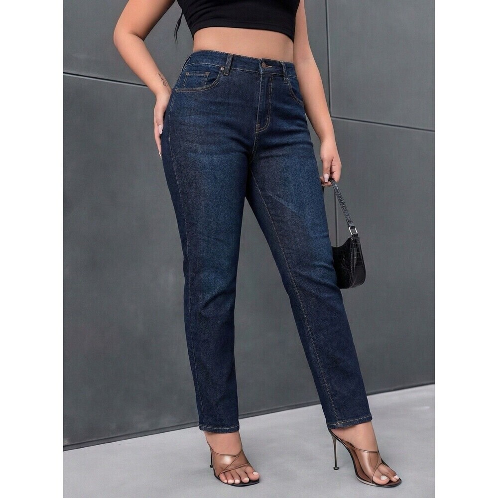 J Brand Kane Slim Straight Jeans 33 (34x28.5) Hemmed Dark Wash Blue Denim Womens